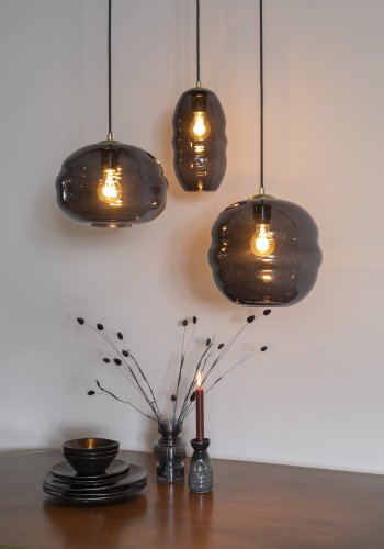 WHITE LABEL LIVING Lauren S taklampe - grtt glass