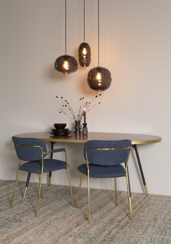 WHITE LABEL LIVING Lauren L taklampe - grtt glass