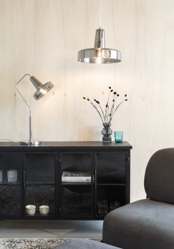 WHITE LABEL LIVING Anshin Medium Smoke taklampe - grtt glass