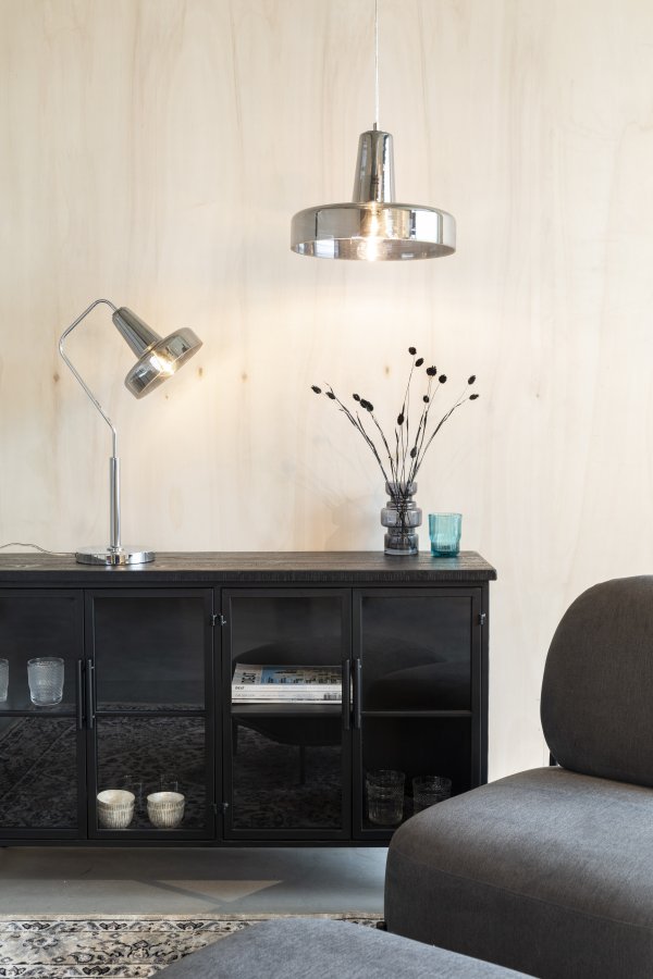 WHITE LABEL LIVING Anshin Medium Smoke taklampe - grtt glass