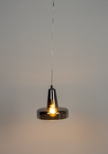 WHITE LABEL LIVING Anshin Liten Smoke taklampe - grtt glass