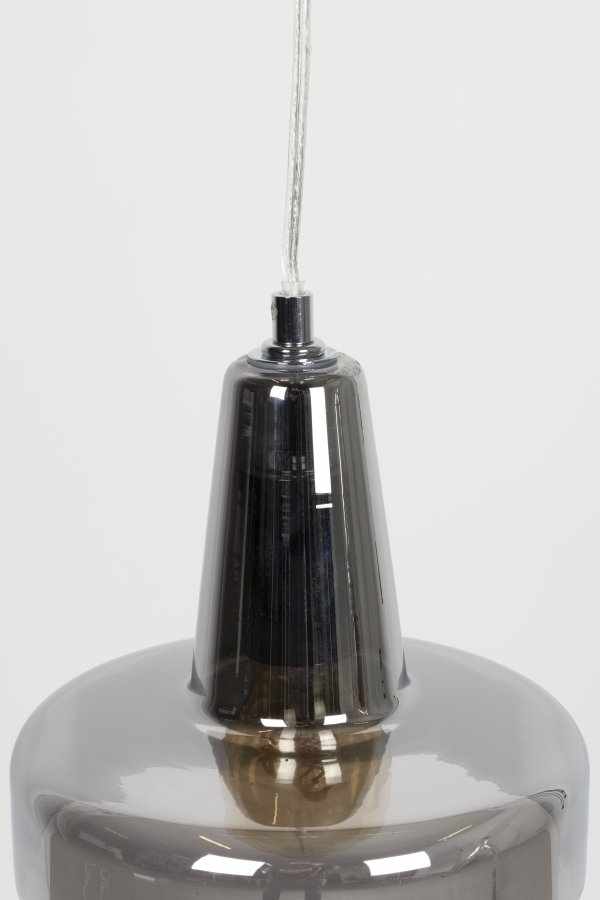 WHITE LABEL LIVING Anshin Liten Smoke taklampe - grtt glass