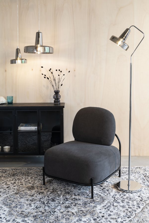 WHITE LABEL LIVING Anshin Liten Smoke taklampe - grtt glass