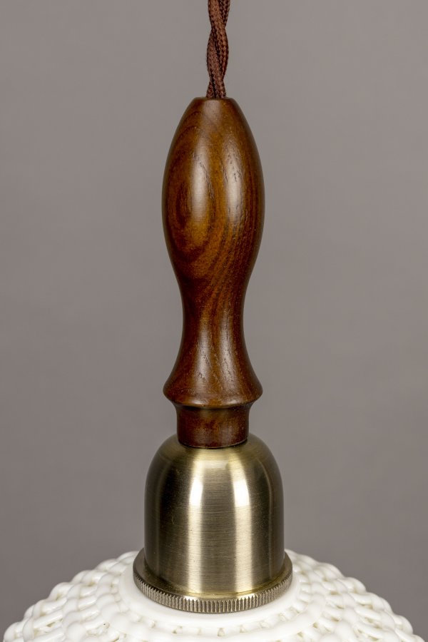 DUTCHBONE Poppy Deckenleuchte, breit – weiße Keramik