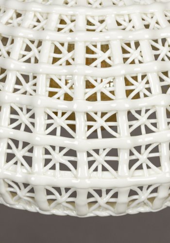 DUTCHBONE Poppy Deckenleuchte, breit – weiße Keramik