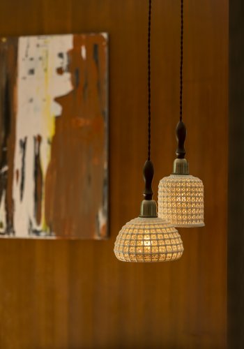 DUTCHBONE Poppy Deckenleuchte, breit – weiße Keramik