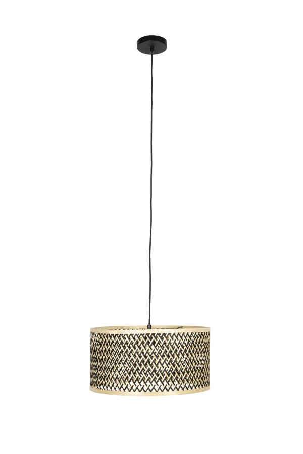 WHITE LABEL LIVING Isla Bamboo Stor taklampe - beige bambus