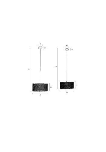 WHITE LABEL LIVING Isla Bamboo Stor taklampe - beige bambus