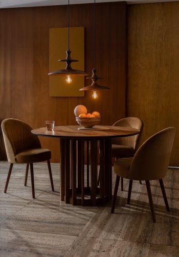 DUTCHBONE Cath Deckenleuchte S - walnussfarbenes Mangoholz