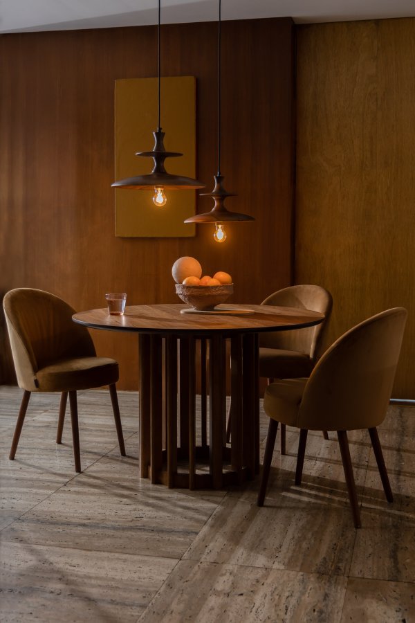 DUTCHBONE Cath Deckenleuchte L - walnussfarbenes Mangoholz