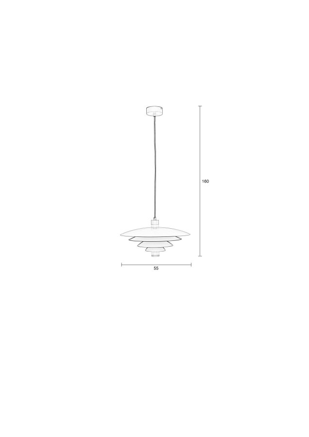 ZUIVER Cole taklampe - beige metall