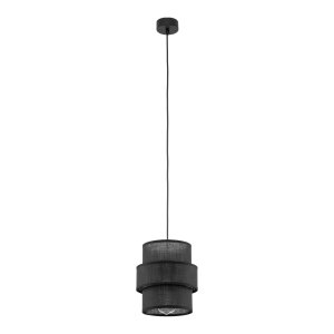 TK Calisto loftlampe - sort stof og sort stl