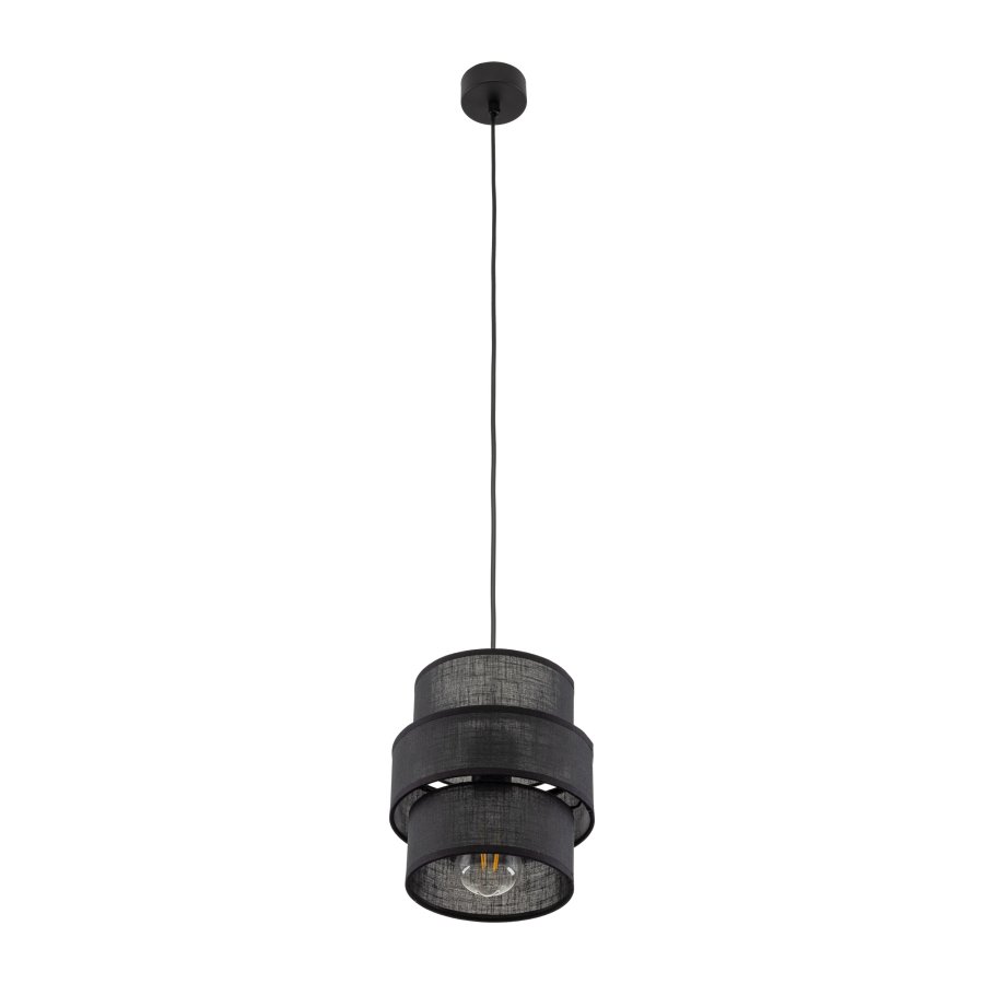 TK Calisto loftlampe - sort stof og sort stl