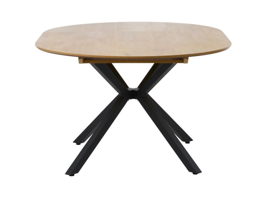 UNIQUE FURNITURE Cesura spisebord, m. 2 till�gsplader - natur eg melamin og sort metal (�120-170)