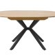 UNIQUE FURNITURE Cesura spisebord, m. 2 till�gsplader - natur eg melamin og sort metal (�120-170)
