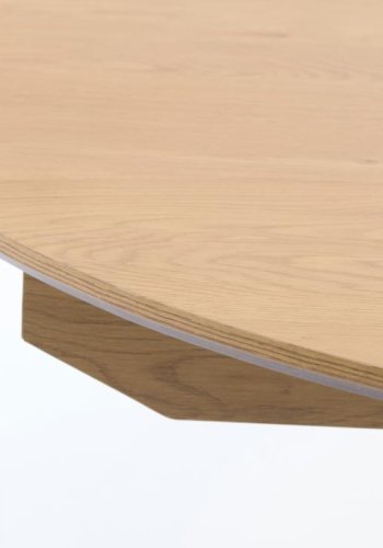 UNIQUE FURNITURE Cesura spisebord, m. 2 till�gsplader - natur eg melamin og sort metal (�120-170)