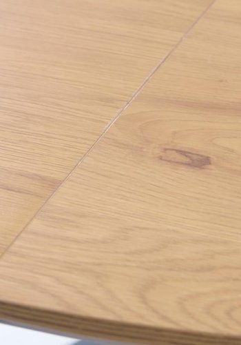 UNIQUE FURNITURE Cesura spisebord, m. 2 till�gsplader - natur eg melamin og sort metal (�120-170)