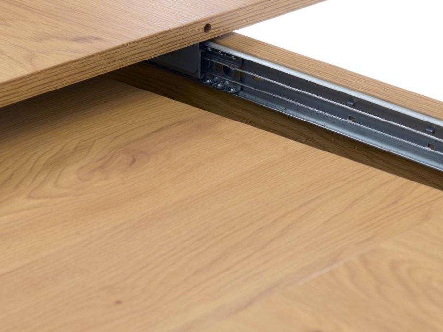 UNIQUE FURNITURE Cesura spisebord, m. 2 till�gsplader - natur eg melamin og sort metal (�120-170)