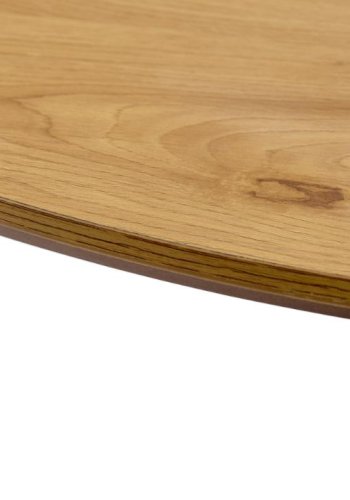 Cesura spisebord, rund - natur eg melamin og sort trompet metal (�100)