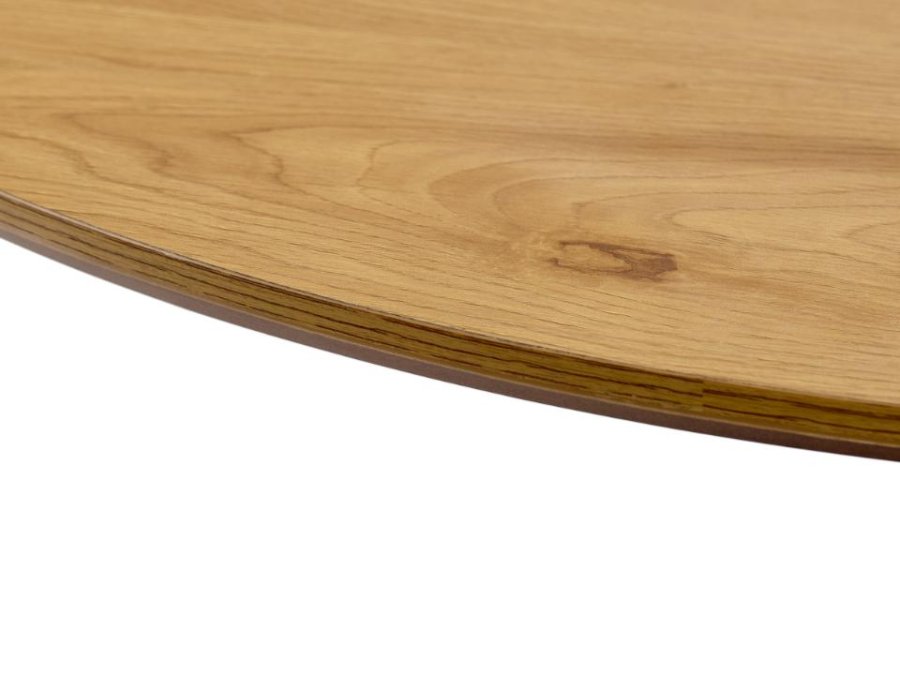 Cesura spisebord, rund - natur eg melamin og sort trompet metal (�100)