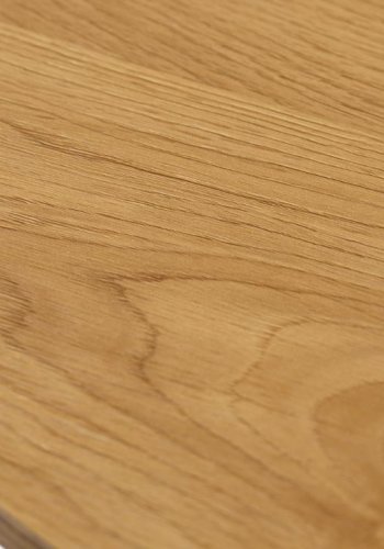 Cesura spisebord, rund - natur eg melamin og sort trompet metal (�100)