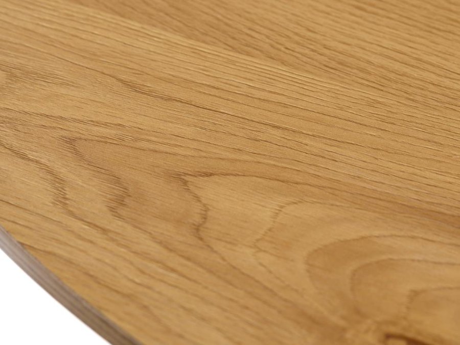 Cesura spisebord, rund - natur eg melamin og sort trompet metal (�100)