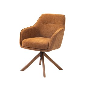 Avola Select drejestol, m. armln - rust polyester og egetr