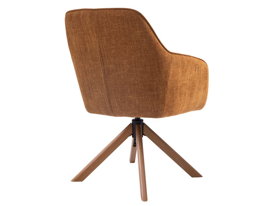 Avola Select drejestol, m. armln - rust polyester og egetr