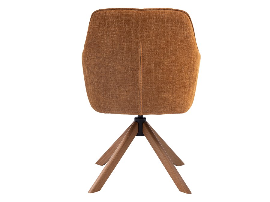 Avola Select drejestol, m. armln - rust polyester og egetr