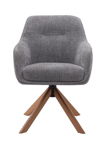 Avola Select Drehstuhl mit Armlehnen  Polyester graphitgrau und Eiche