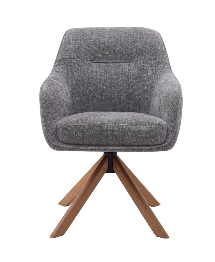 Avola Select Drehstuhl mit Armlehnen  Polyester graphitgrau und Eiche