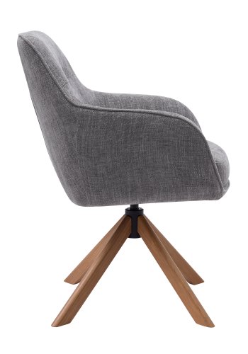 Avola Select Drehstuhl mit Armlehnen  Polyester graphitgrau und Eiche