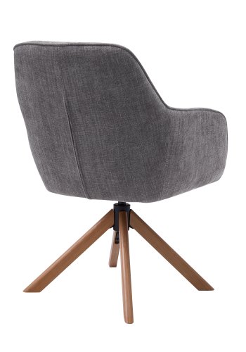 Avola Select Drehstuhl mit Armlehnen  Polyester graphitgrau und Eiche