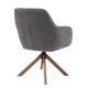 Avola Select Drehstuhl mit Armlehnen  Polyester graphitgrau und Eiche