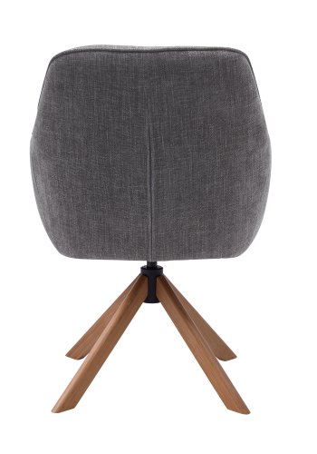 Avola Select Drehstuhl mit Armlehnen  Polyester graphitgrau und Eiche