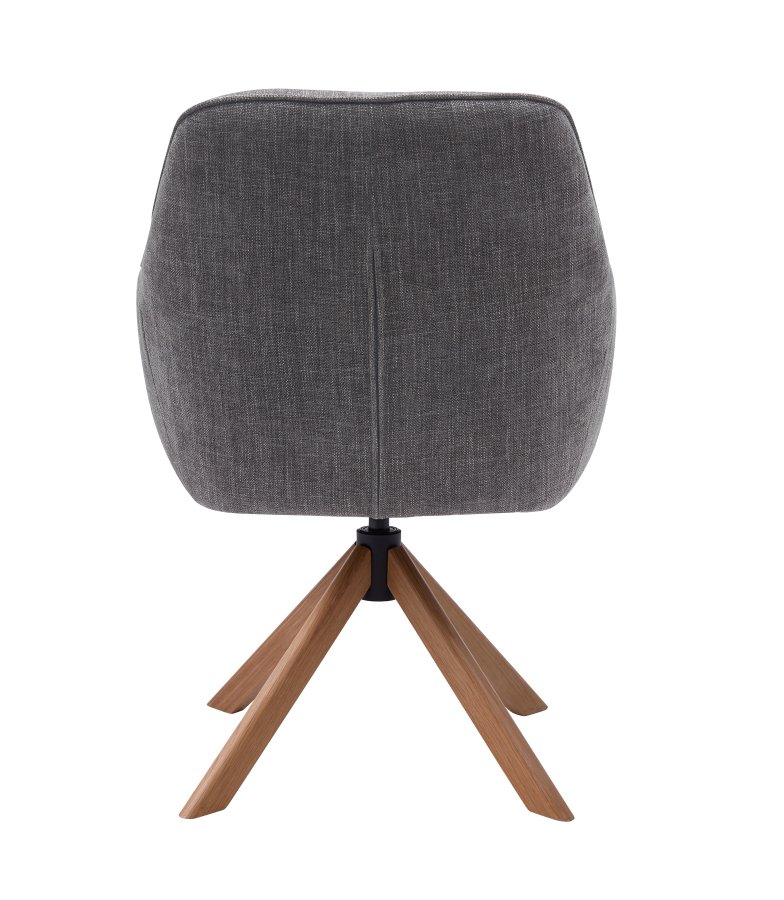 Avola Select Drehstuhl mit Armlehnen  Polyester graphitgrau und Eiche