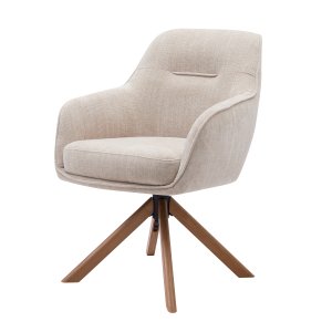 Avola Select drejestol, m. armln - hrfarvet polyester og egetr