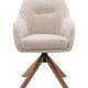 Avola Select Drehstuhl, mit Armlehnen  leinenfarbenes Polyester und Eichenholz
