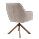 Avola Select Drehstuhl, mit Armlehnen  leinenfarbenes Polyester und Eichenholz