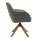 Avola Select Drehstuhl, mit Armlehnen  waldgrnes Polyester und Eiche