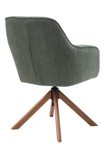 Avola Select Drehstuhl, mit Armlehnen  waldgrnes Polyester und Eiche