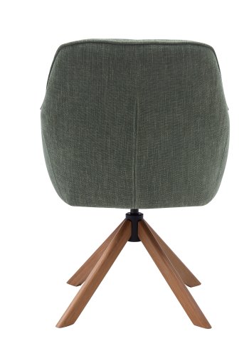 Avola Select Drehstuhl, mit Armlehnen  waldgrnes Polyester und Eiche