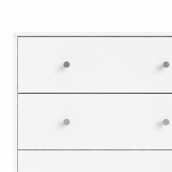 May dobbelt kommode, m. 6 skuffer - hvid folie og plastik