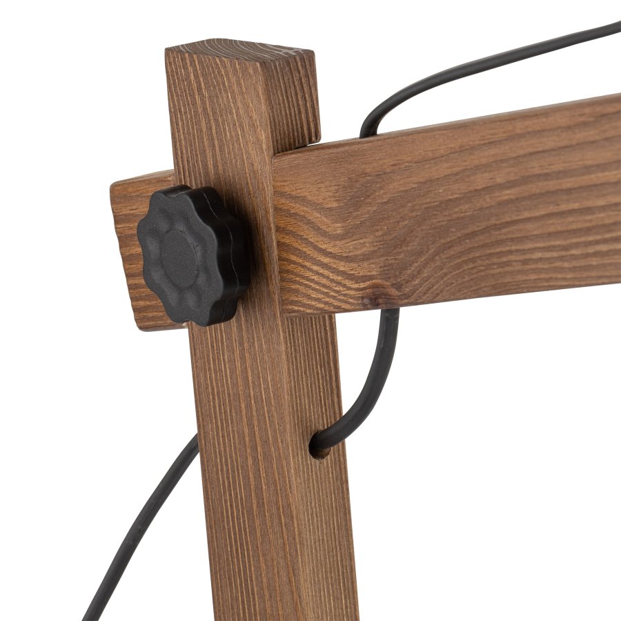 TK Oslo bordlampe - sort metal og valnddefarvet tr