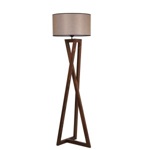 LUMI Sondrio gulvlampe - natur stof og tr