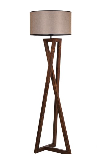 LUMI Sondrio Stehleuchte - Naturstoff und Holz