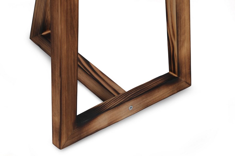 LUMI gulvlampe - svart stoff og brunt grantre