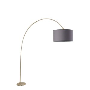 LUMI Rhône gulvlampe - gr og mat krom metal