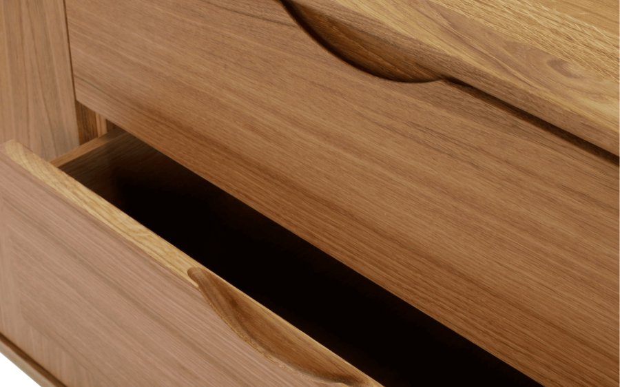 ROWICO Filippa sknk, m. 3 lger og 3 skuffer - natur egefinér og eg