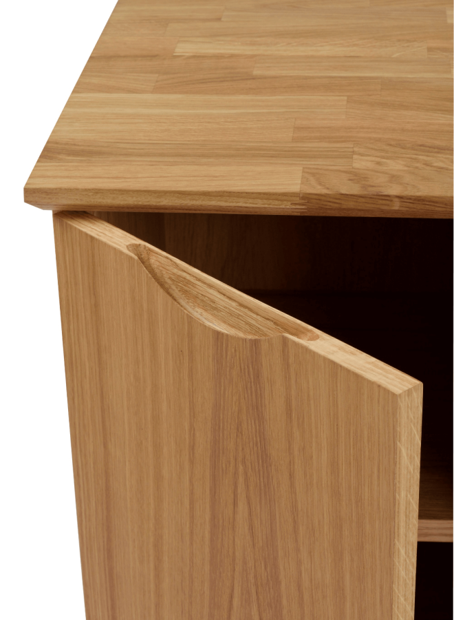 ROWICO Filippa sknk, m. 2 lger og 3 skuffer  - natur egefinér og eg